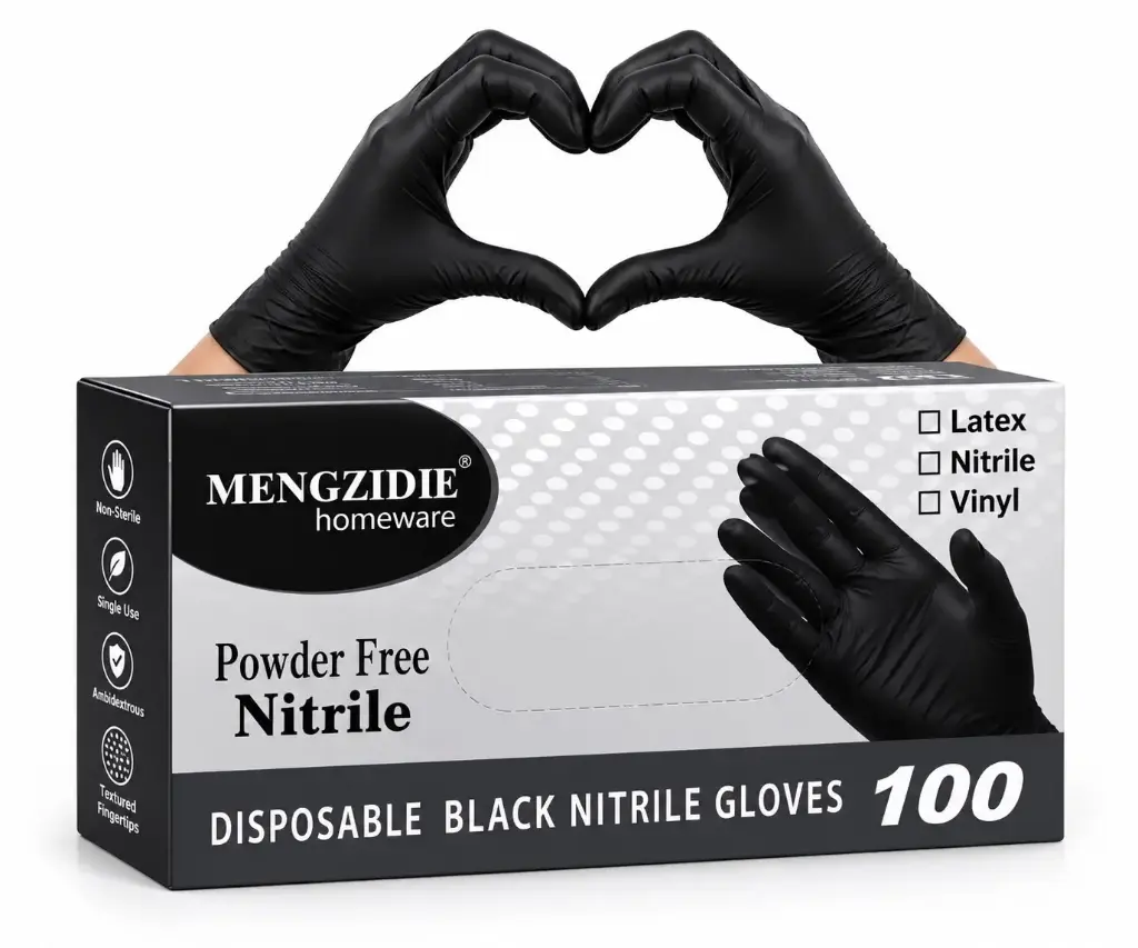 GUANTE NITRILO NEGRO TALLA M