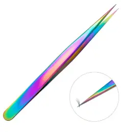 [350] PINZA PESTAÑA TORNASOL RECTA