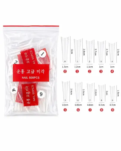 [418] UÑAS BOLSA TIPS X 500 VI-38 COFFIN 
