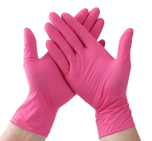 [535] GUANTE DE NITRILO FUCSIA TALLA S